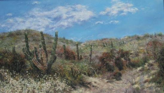 Baja California Pastel Papel Paisaje