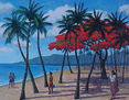 Flamboyán entre Palmeras