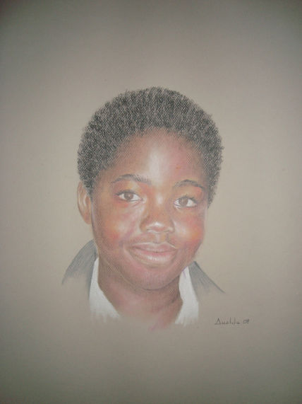 Retrato pastel por...