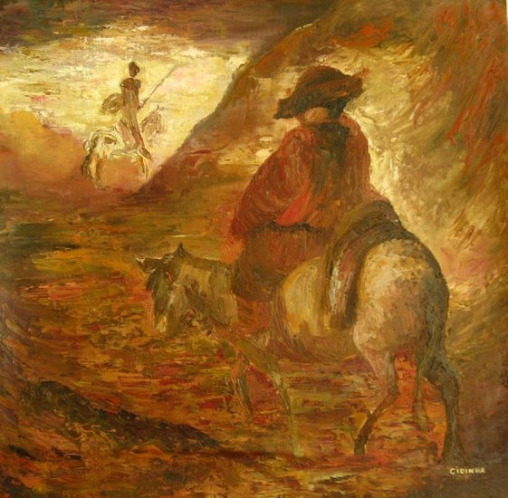 Don Quijote Oil Canvas Figure Painting