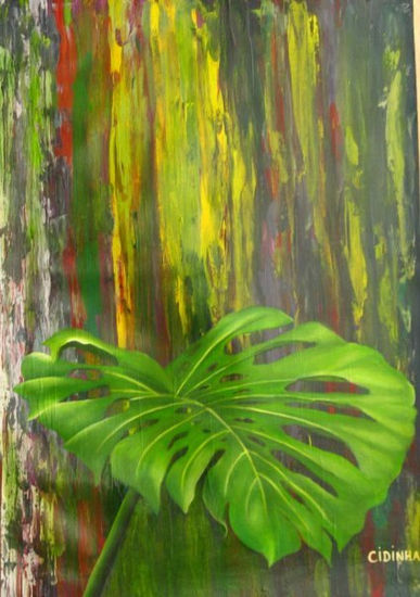 Hoja Tropical Oil Canvas Figure Painting