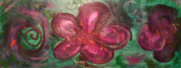 FLORES  MAGENTA Oil Panel Landscaping