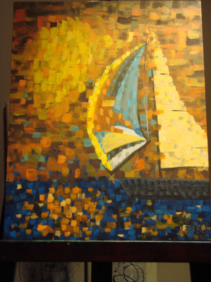 otro Maximus Acrylic Canvas Marine Painting