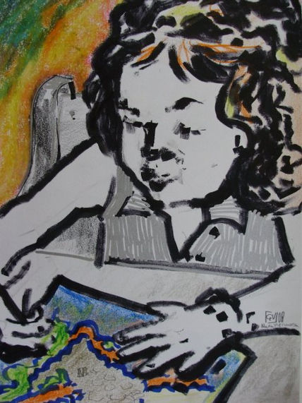 Niña dibujando