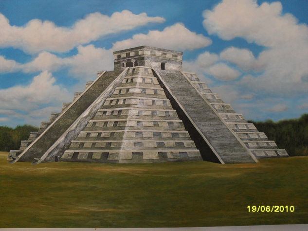 Chichen-itza Óleo Lienzo Paisaje