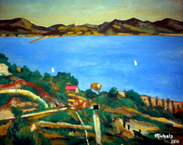 Le golfe de Marseille vu de l'Estaque Acrylic Canvas Landscaping