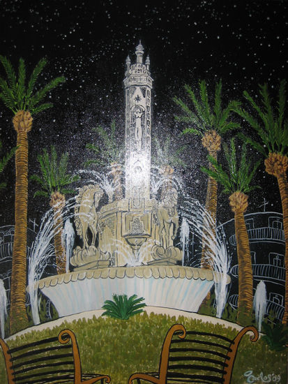 Plaza de los luceros Oil Canvas Figure Painting