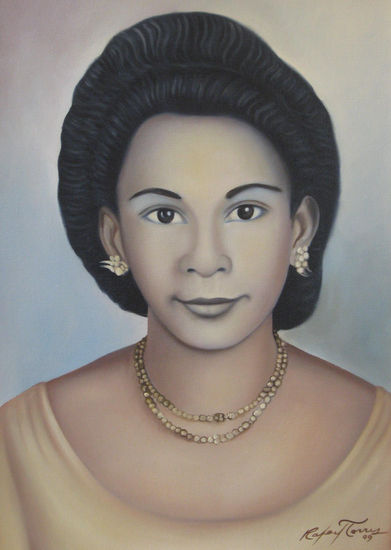 Retrato de Señora Oil Canvas Portrait