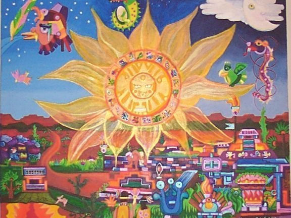 Calendario Azteca Acrylic Canvas Landscaping