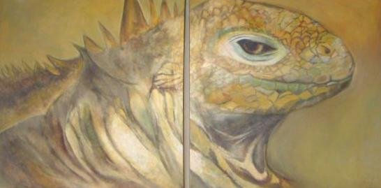 Iguana Acrylic Canvas Animals