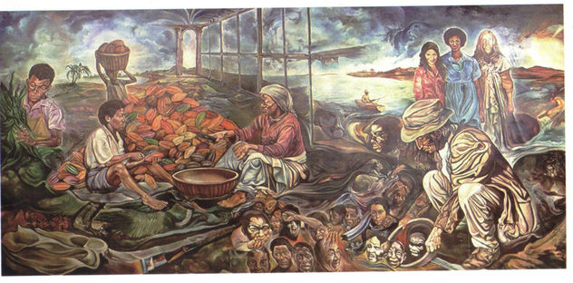 Mural de Limón"18 metros  de angustias y esperanzas"