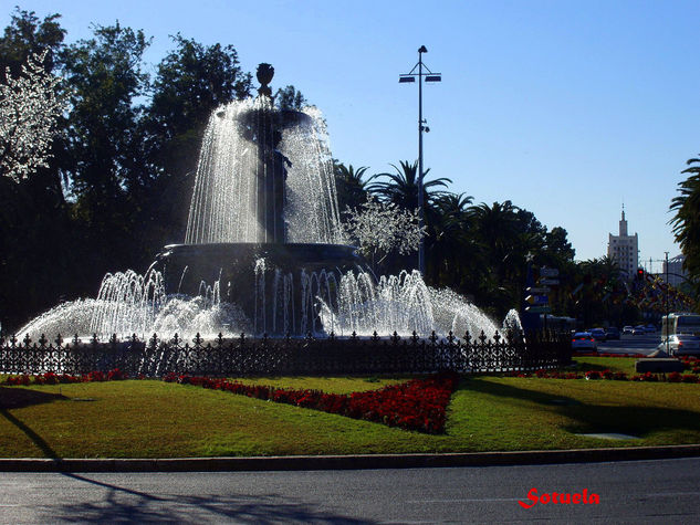 Málaga Fuente Las Tres Gracias Naturaleza Color (Digital)