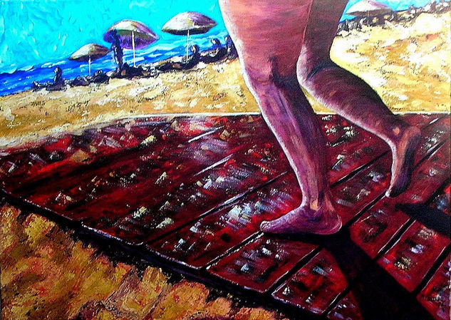 El caminar Acrylic Canvas Figure Painting