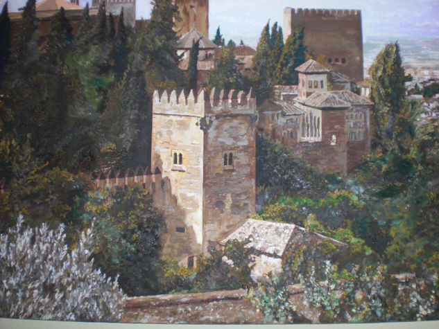 alhambra de granada Oil Canvas Landscaping