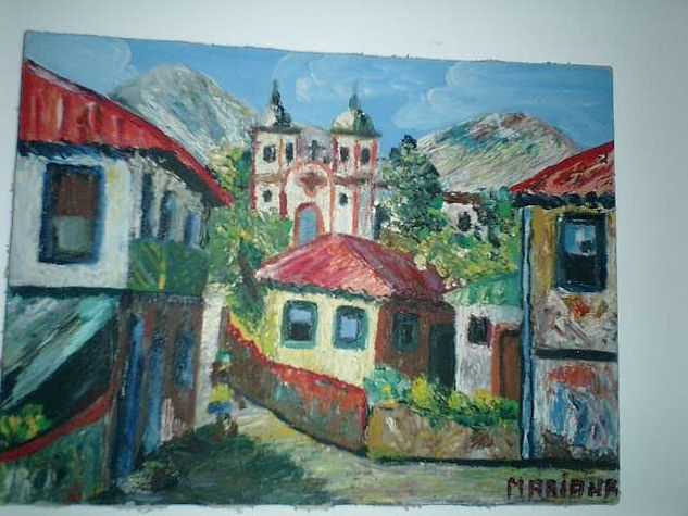 Calles de Bahia Oil Canvas Landscaping