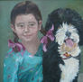 niña con perro