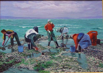 Mariscadoras faenando