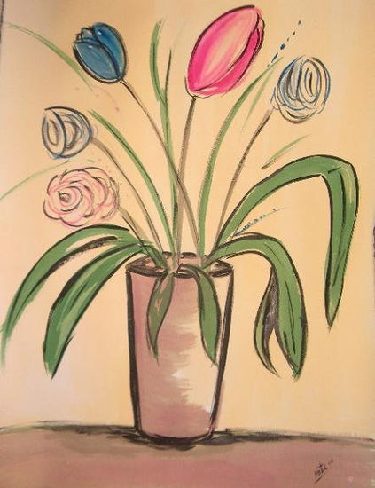 tulipan Watercolour Paper Floral Painting