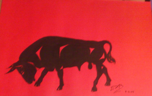 TORO SOBRE ROJO 