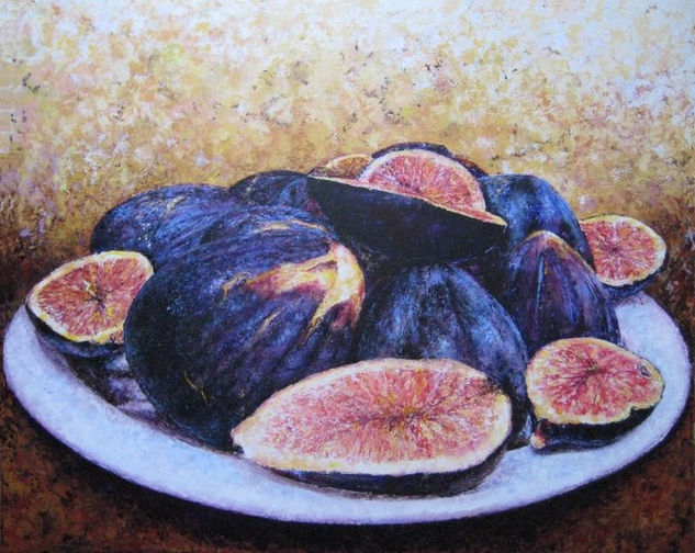 Frutos I o La fruta está servida Oil Panel Still Life Paintings