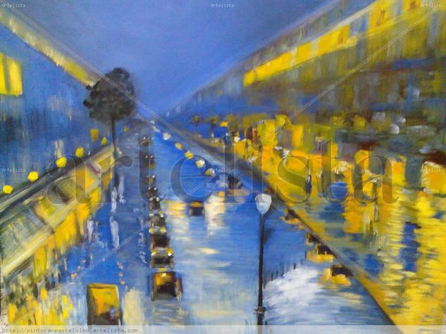 UNA CALLE DE PARIS Oil Canvas Landscaping