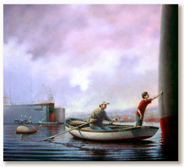 Valparaiso Oil Canvas Marine Painting