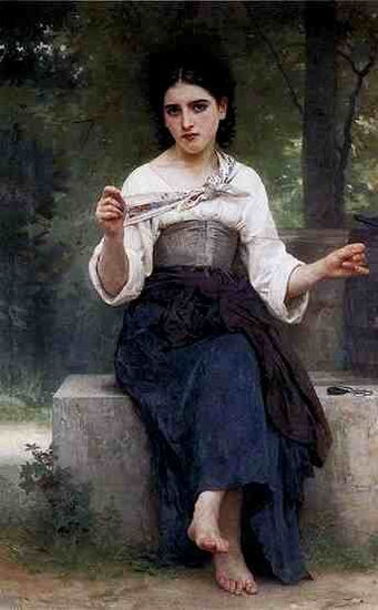 La couturiere copia de Bouguereau Óleo Lienzo Figura