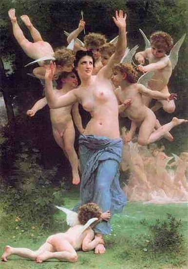 Les guepie copia de Bouguereau Óleo Lienzo Figura