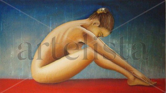 Desnudo bailarina Óleo Lienzo Desnudos