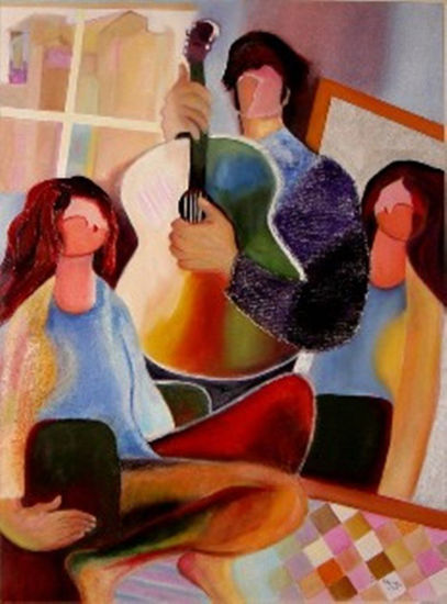 Recreación de una pintura del maestro Hessam Abrishami Mixed media Canvas Figure Painting