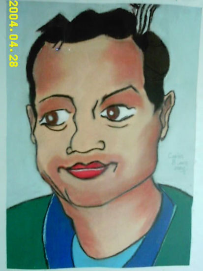 Javi "El vendedor de condones" Pastel Canvas Portrait