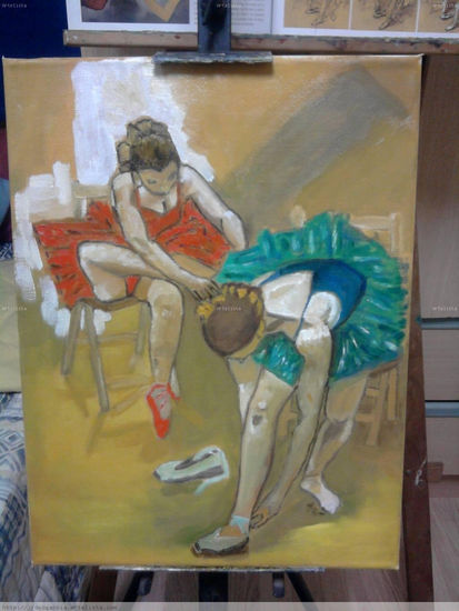 71-PREPARACION Oil Canvas Figure Painting