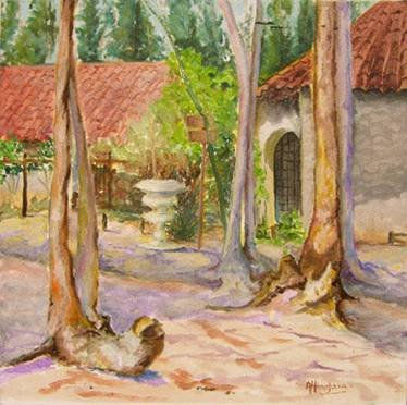 "Emeritorio Franciscano Totoral" Oil Canvas Landscaping