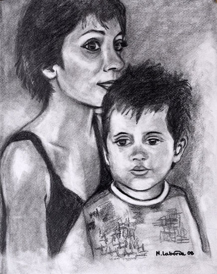 Julieta y su hijo Charcoal