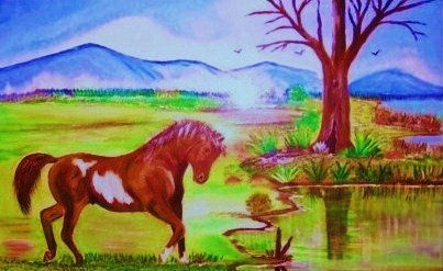 paseo al Rio Oil Canvas Landscaping