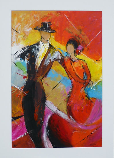 sevillanas Acrylic Paper Figure Painting