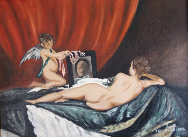 La venus del espejo Oil Canvas Nude Paintings