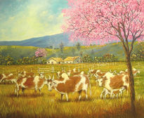 Lapacho rosa con vacas