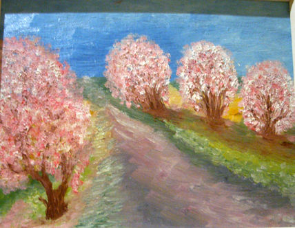 Entre almendros.