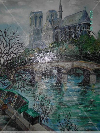 NOTRE  DAME Óleo Lienzo Paisaje