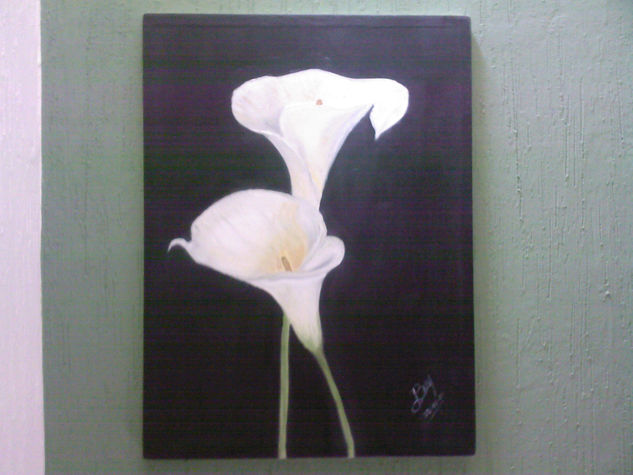 alcatraces Oil Canvas Floral Painting