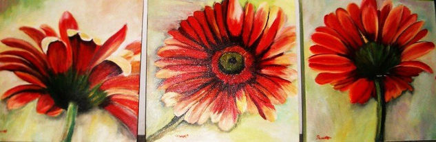 GERBERAS Acrylic Canvas Floral Painting