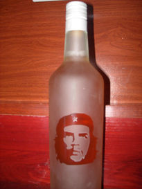 Botella tallada...
