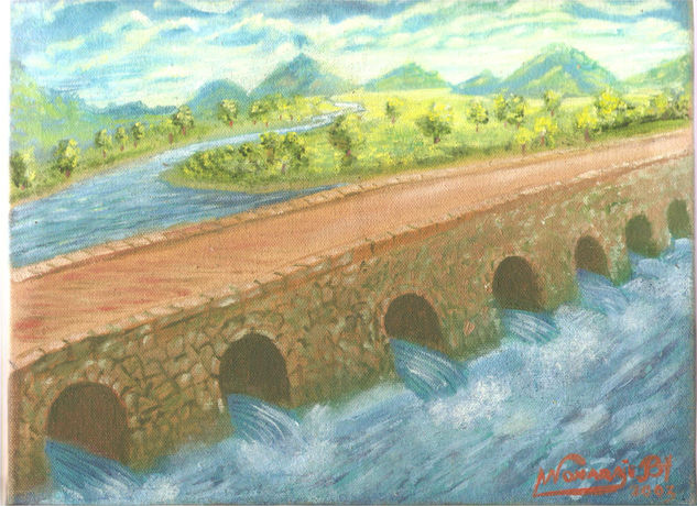 PUENTES Óleo Tela Paisaje