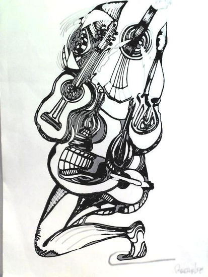 el Hombre Guitarra Charcoal