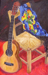 Guitarra y silla