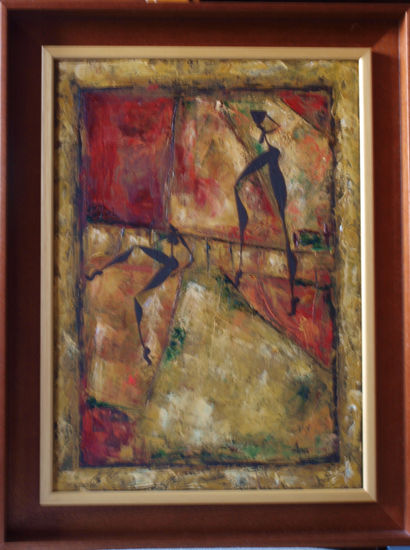 Danza africana (2) Oil Canvas Landscaping