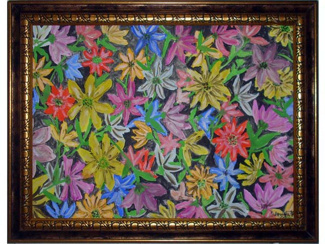 Flora Oil Paper Floral Painting