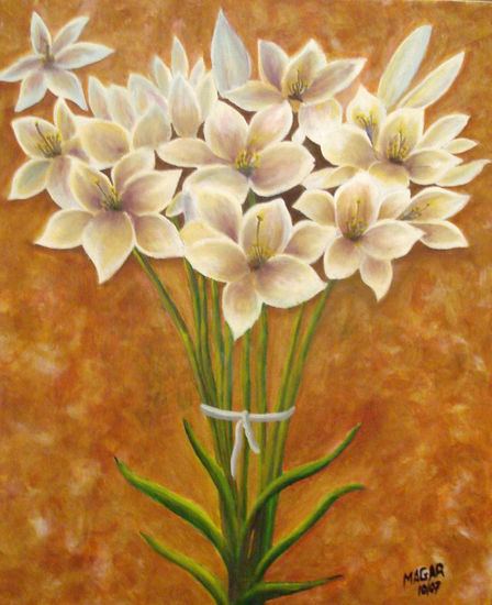 Flores I Oil Canvas Still Life Paintings