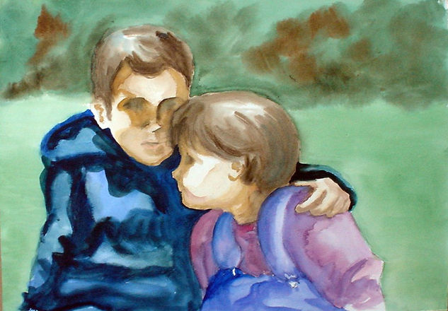 HERMANOS Watercolour Paper Figure Painting